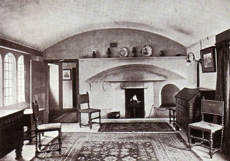 Interior of Lodge Style, Shaft Road, Combe Down, early photo
