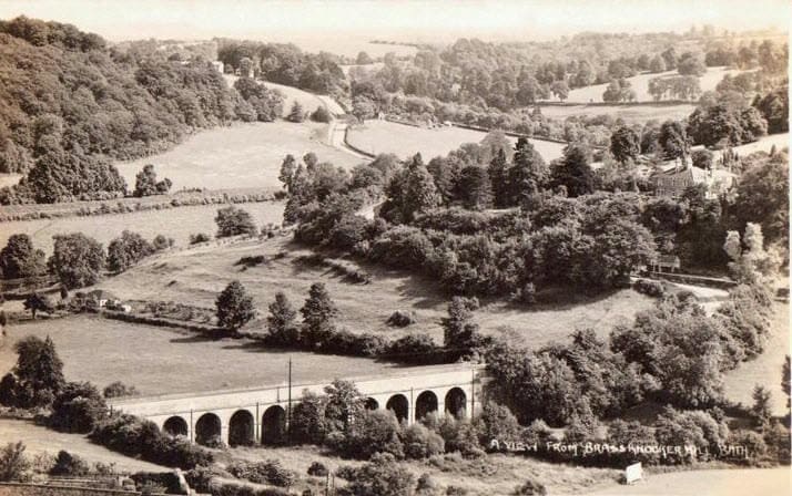 View from Brassknocker Hill, Monkton Combe 1950s