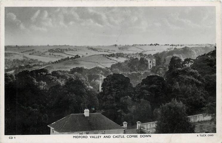 Midford valley and castle 1950s (With thanks to Tuck DB postcards https://tuckdb.org/)