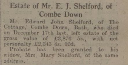 Edward John Shelford - Bath Chronicle and Weekly Gazette - Saturday 18 April 1931