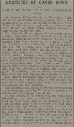 John Wherrett charge - Bath Chronicle and Weekly Gazette - Saturday 8 June 1912