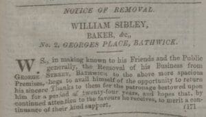William Sibley move in Bathwick - Bath Chronicle and Weekly Gazette - Thursday 21 December 1854