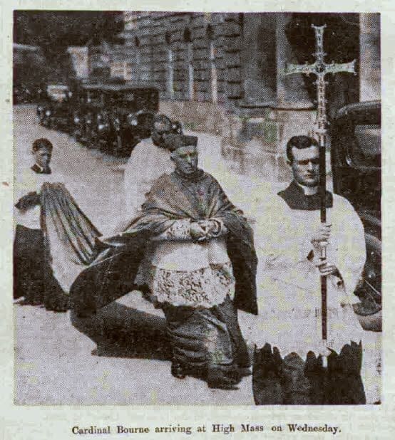 cardinal-bourne-arrives-for-centenary-bath-chronicle-and-weekly-gazette-saturday-31-may-1930