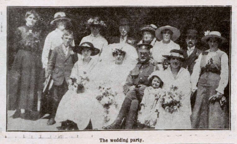 gregory-evill-wedding-at-combe-down-bath-chronicle-and-weekly-gazette-saturday-30-june-1917