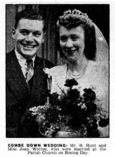 hunt-wotton-wedding-bath-chronicle-and-weekly-gazette-saturday-30-december-1950