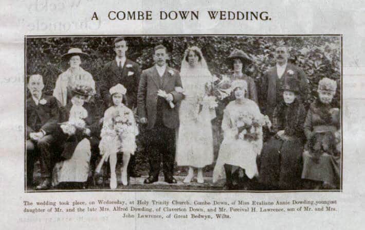 lawrence-dowding-combe-down-wedding-bath-chronicle-and-weekly-gazette-saturday-24-december-1921