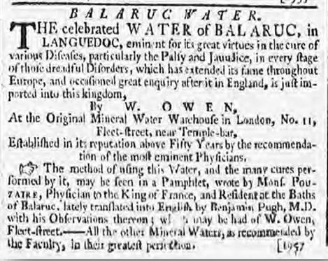 balaruc water bath chronicle thursday 5 march 1789