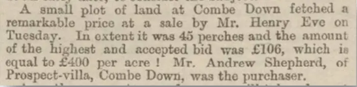 andrew shepherd buys some land bath chronicle thursday 10 april 1873