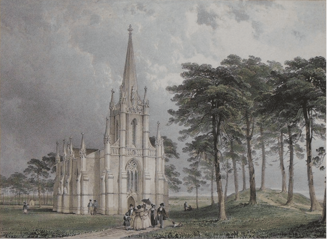Combe Down Church by S. Worsley, engraved by L. Haghe