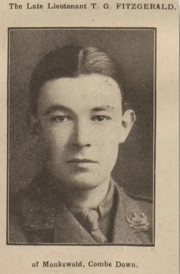 death of lieutenant fitzgerald bath chronicle saturday 12 august 1916