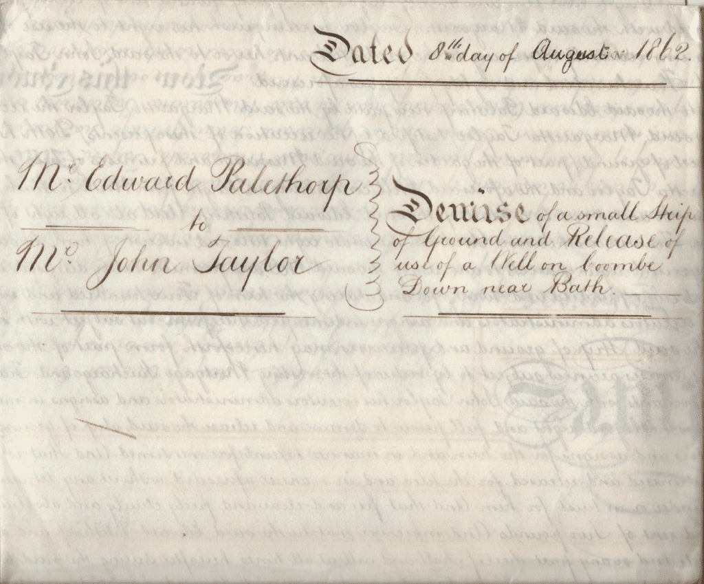 Deed dated 8th day of August 1862