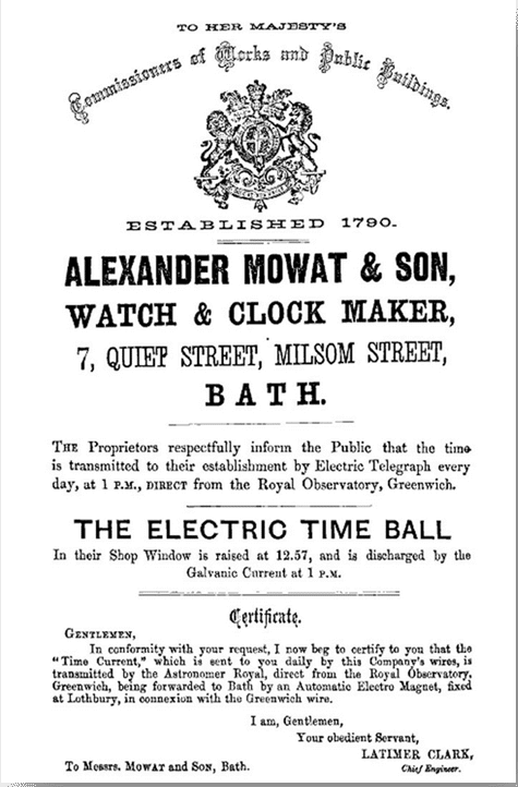 Poster from 1859 for Alexander Mowat & Son
