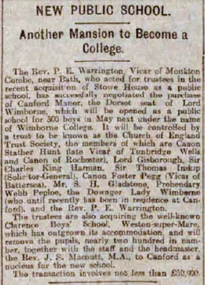warrington and canford sheffield daily telegraph monday 18 december 1922