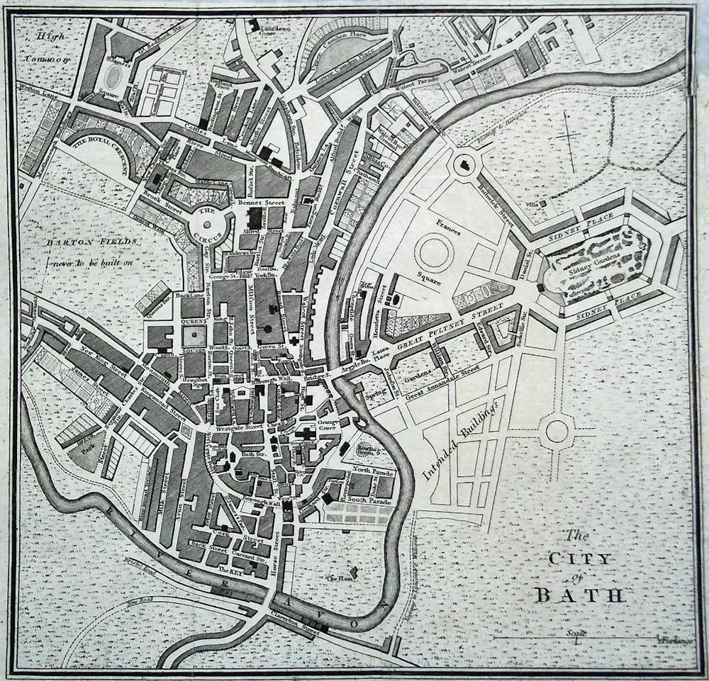 map of bath 1780
