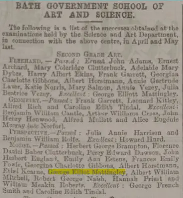 george elliott mattingley bath chronicle and weekly gazette thursday 13 august 1885