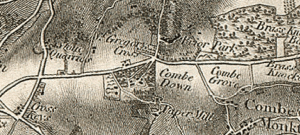 Historical map of Combe Down
