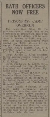 bath officers free bath chronicle and weekly gazette saturday 21 april 1945