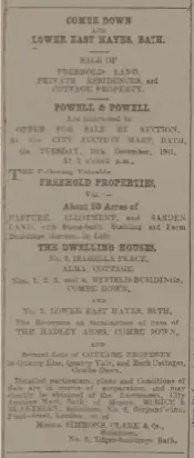 Sale of 3 Isabella Place - Bath Chronicle and Weekly Gazette - Thursday 21 November 1901