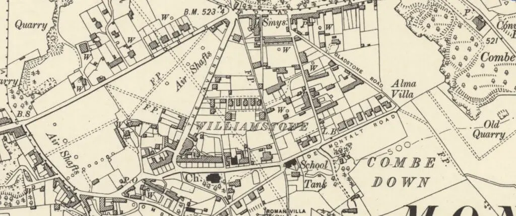 central combe down in 1899 somerset revised 1899 published 1904 1024x430