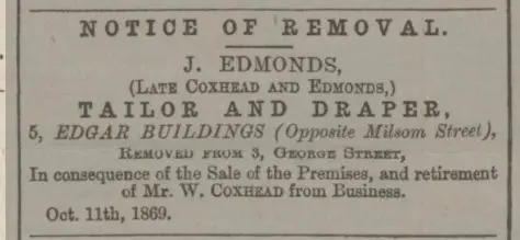 coxhead edmonds bath chronicle and weekly gazette thursday 21 october 1869