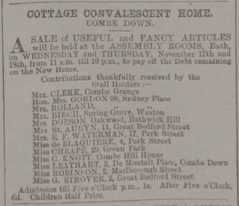 miss leathart and convalescent home bath chronicle and weekly gazette thursday 14 october 1880