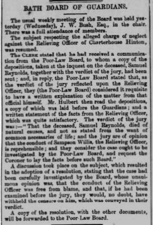 Sampson Willis censured - Bath Chronicle and Weekly Gazette - Thursday 19 July 1860