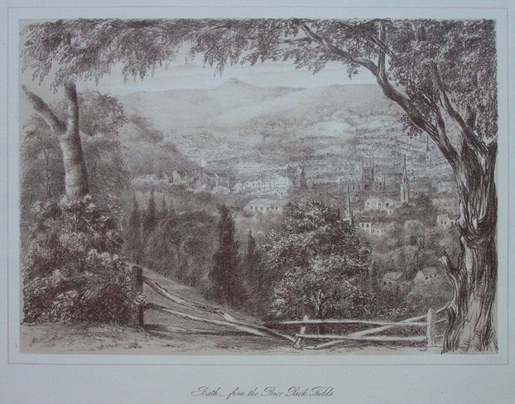 Bath from Prior Park by C Stothert, 1881