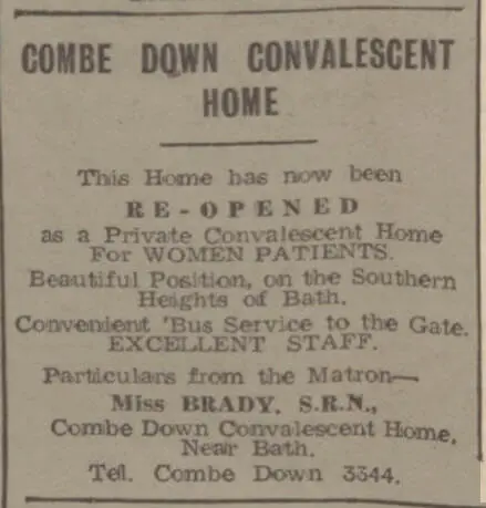 Combe Down convalescent home - Bath Chronicle and Weekly Gazette - Saturday 24 May 1947