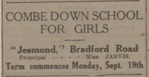 Combe Down school for girls - Bath Chronicle and Weekly Gazette - Saturday 10 September 1927