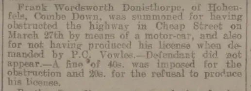 frank wordsworth donisthorpe bath chronicle and weekly gazette thursday 11 april 1907