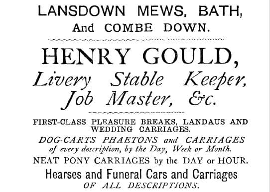 Henry Gould livery stable 1884 Henry Gould livery stable 1884