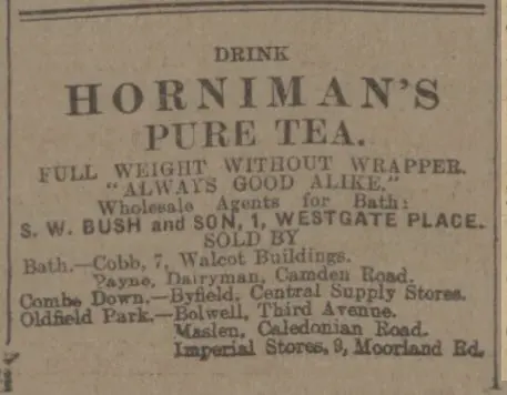 hornimans tea and byfield store bath chronicle and weekly gazette saturday 9 august 1913