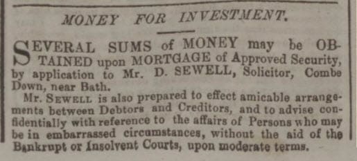 Money for investment - Bath Chronicle and Weekly Gazette - Thursday 17 December 1857 Money for investment - Bath Chronicle and Weekly Gazette - Thursday 17 December 1857