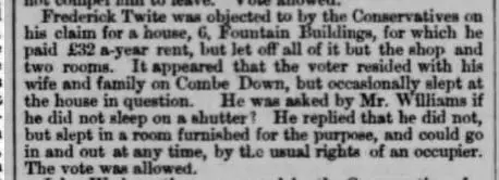 objections to frederick twite voting rights bath chronicle and weekly gazette thursday 25 october 1860