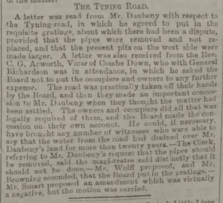 resolving daubeney complaint bath chronicle and weekly gazette thursday 22 september 1887