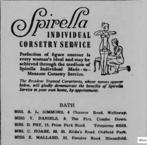 spirella advert bath chronicle and weekly gazette saturday 17 june 1950