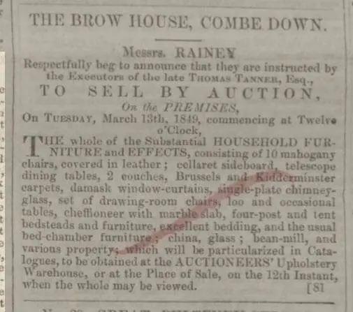 the brow effects sale bath chronicle and weekly gazette thursday 8 march 1849