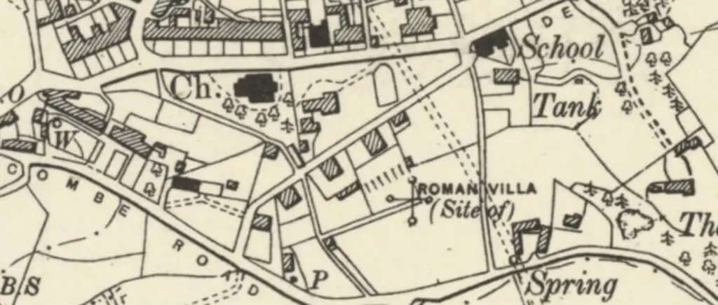 1904 map of combe down belmont area 1024x436