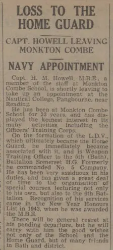 capt h m howell moves bath chronicle and weekly gazette saturday 1 july 1944