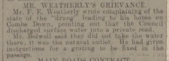 f e weatherley drung complaint bath chronicle and weekly gazette saturday 24 may 1913