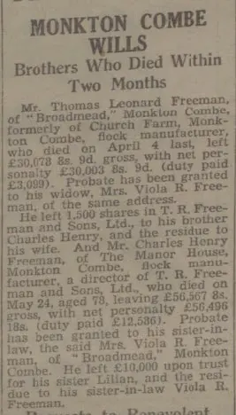 freeman brother wills bath chronicle and weekly gazette saturday 25 october 1947