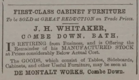 j h whitaker retiring sale bath chronicle and weekly gazette wednesday 5 december 1894