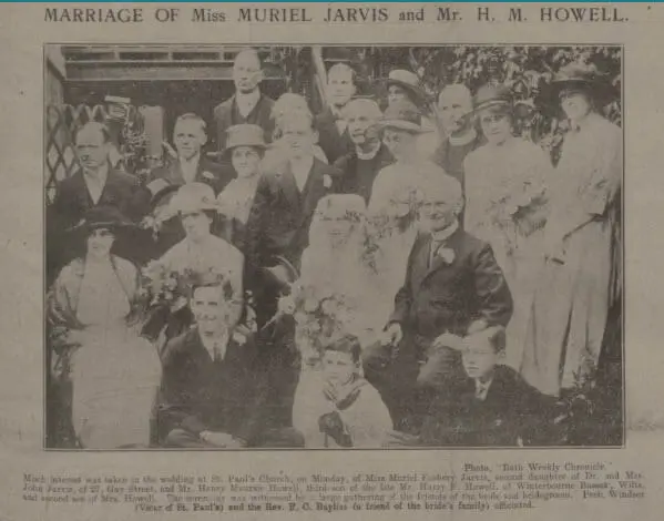 marriage of h m howell m f jarvis bath chronicle and weekly gazette saturday 30 july 1921