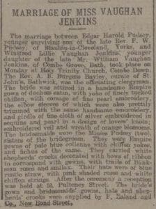 Marriage of Miss Vaughan Jenkins - Bath Chronicle and Weekly Gazette - Thursday 3 May 1906