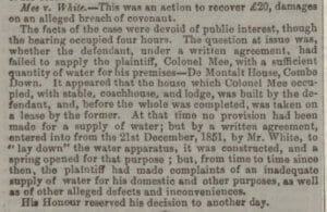 Mee v White - Bath Chronicle and Weekly Gazette - Thursday 21 December 1854