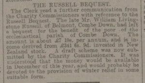Russell bequest - Bath Chronicle and Weekly Gazette - Saturday 30 March 1912