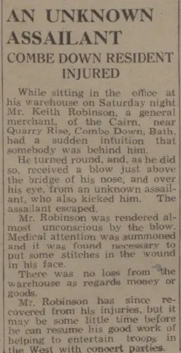 unknown assailant bath chronicle and weekly gazette saturday 19 july 1941