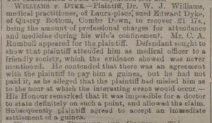 Williams v Dyke - Bath Chronicle and Weekly Gazette - Thursday 21 December 1893