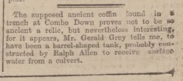 coffin or culvert bath chronicle and weekly gazette saturday 18 april 1925
