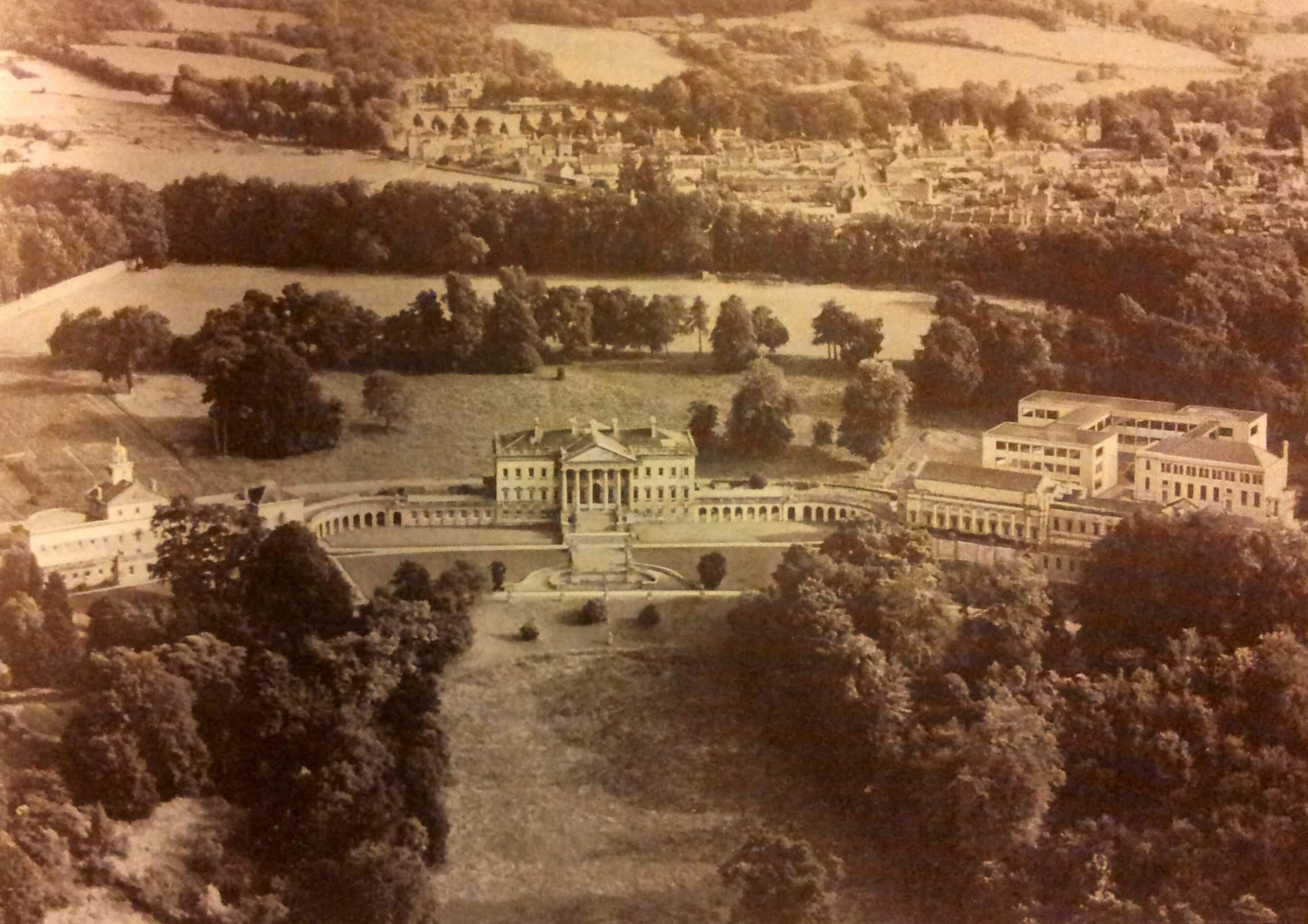 Prior Park from the air about 1960